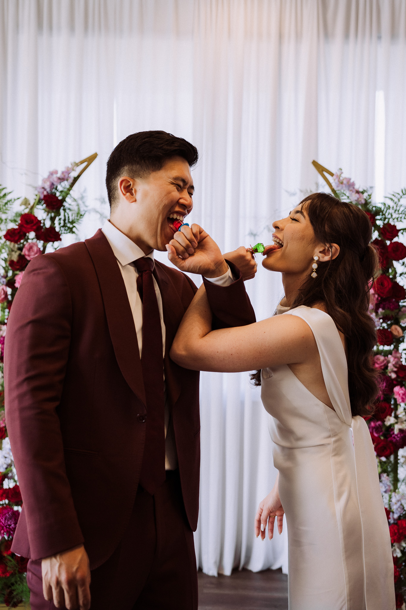 bride and groom wedding reception in san diego